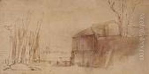 Landscape And A Figure In Holland by Harmenszoon van Rijn Rembrandt