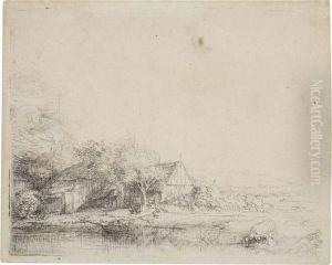 Landscape With A Cow by Harmenszoon van Rijn Rembrandt