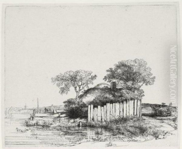 Cottage With A White Paling (b., Holl. 232; H. 203; Bb. 52-e) - view 1