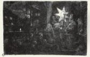 The Star Of The Kings: A Night Piece (b., Holl. 113; H. 254; Bb. 51-1) by Harmenszoon van Rijn Rembrandt