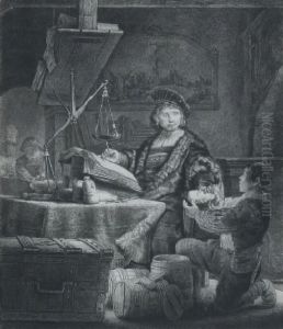 Jan Uytenbogaert - The Goldweigher by Harmenszoon van Rijn Rembrandt