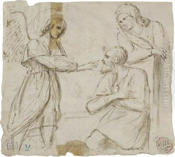 Abraham And Sarah With The Angel - view 1