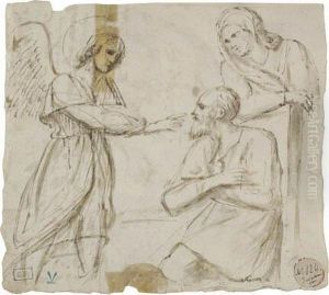 Abraham And Sarah With The Angel