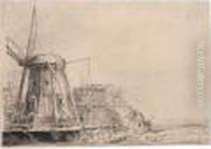 The Windmill by Harmenszoon van Rijn Rembrandt