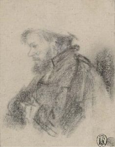 A Bearded Man, Half-length, In Profile To The Left by Harmenszoon van Rijn Rembrandt