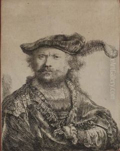 Self Portrait In A Velvet Cap With Plume