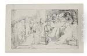 Christ Disputing With The Doctors: A Sketch by Harmenszoon van Rijn Rembrandt