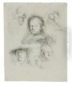 Studies Of The Studies: Head Of Saskia And Others