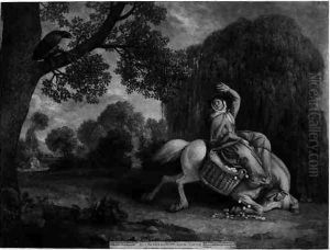 The Farmers Wife and the Raven, engraved by the artist, pub. 1788 by George Stubbs
