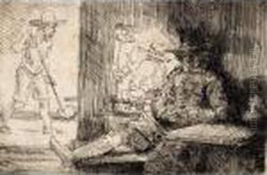 Il Giocatore Di Golf. by Harmenszoon van Rijn Rembrandt
