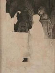 The Artist Drawing From The Model ,
 Early Basan Edition. Etching 
- 9 In. X 7 In by Harmenszoon van Rijn Rembrandt