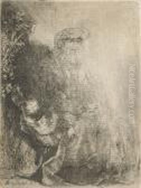 Abraham Caressing Isaac - view 1