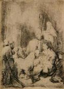 The Circumcision: Small Plate by Harmenszoon van Rijn Rembrandt