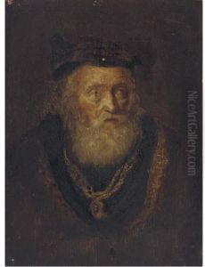 An Elderly Man, Bust-length, In A Cap