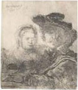 Self Portrait With Saskia by Harmenszoon van Rijn Rembrandt