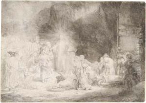 Christ Healing The Sick (the Hundred Guilder Print). by Harmenszoon van Rijn Rembrandt