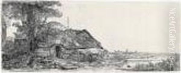 Landscape With A Cottage And A Large Tree (b., Holl.226; H.178; Bb.41-b) - view 1