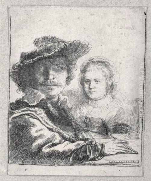 Self-portrait With Saskia (b., Holl.19; H.144; Bb.36-a) - view 1