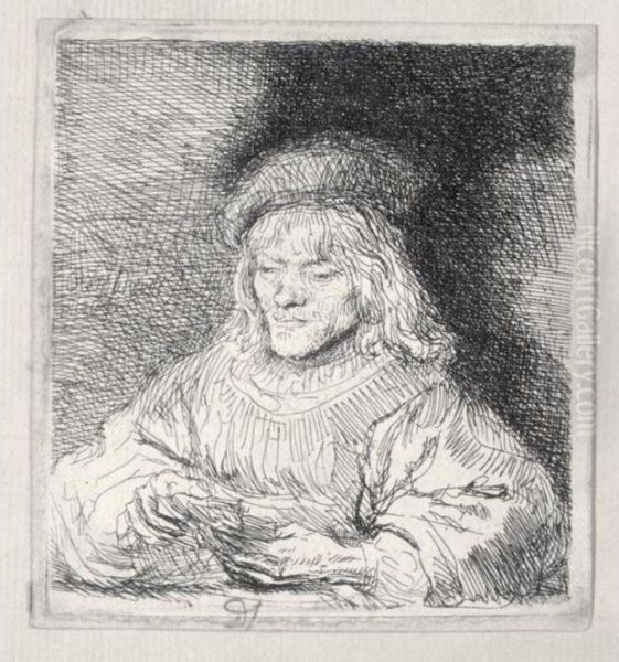 The Card Player (b., Holl.136; H.190; Bb.41-m) - view 1