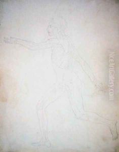 Study of the Human Figure, Lateral View, A Comparative Anatomical Exposition of the Structure of the Human Body with that of a Tiger and a Common Fowl, c.1795-1806 by George Stubbs