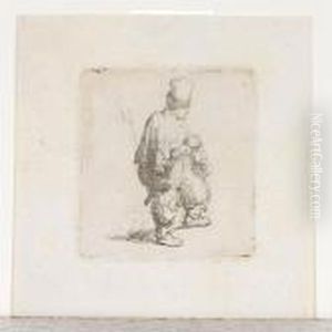 Polander Standing With Arms Folded (b., Holl.140; H.138; Bb.35-7) by Harmenszoon van Rijn Rembrandt