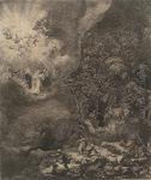 The Angel Appearing To The Shepherds (bartsch 44) - view 1