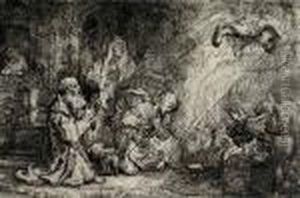 The Angel Departs by Harmenszoon van Rijn Rembrandt