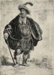 The Persian With Copy by Harmenszoon van Rijn Rembrandt
