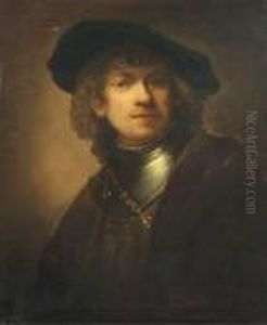 Self-portrait As A Young Man With A Black Beret by Harmenszoon van Rijn Rembrandt