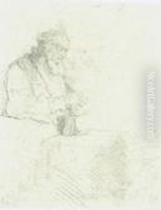 Old Man In Meditation by Harmenszoon van Rijn Rembrandt