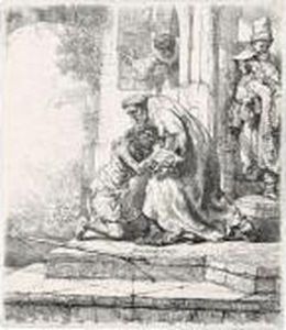 The Return Of The Prodigal Son (b., Holl.91; H.147; Bb.36-d) by Harmenszoon van Rijn Rembrandt