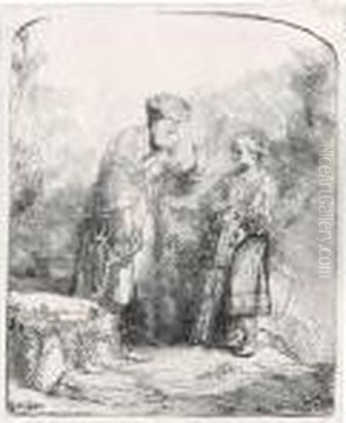 Abraham And Isaac (b., Holl.34; H.214; Bb.45-d) - view 1