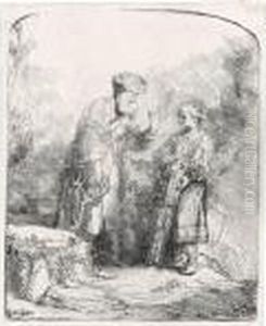 Abraham And Isaac (b., Holl.34; H.214; Bb.45-d)