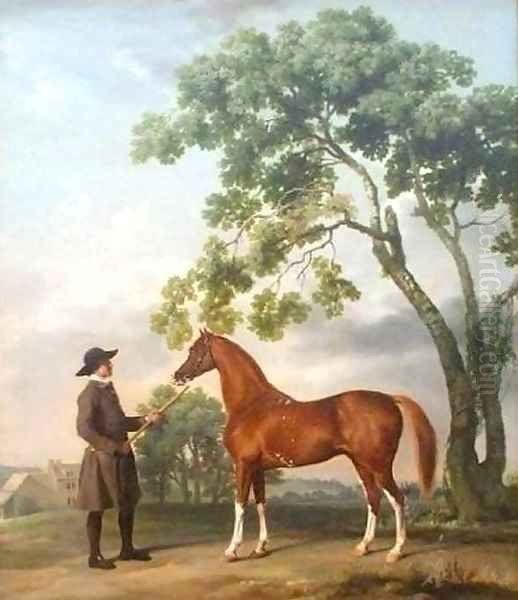 Lord Grosvenors Arabian Stallion with a Groom - view 1