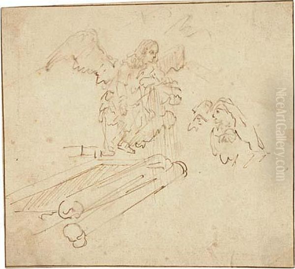 The Angel Appearing To The Two Marys At The Tomb - view 1