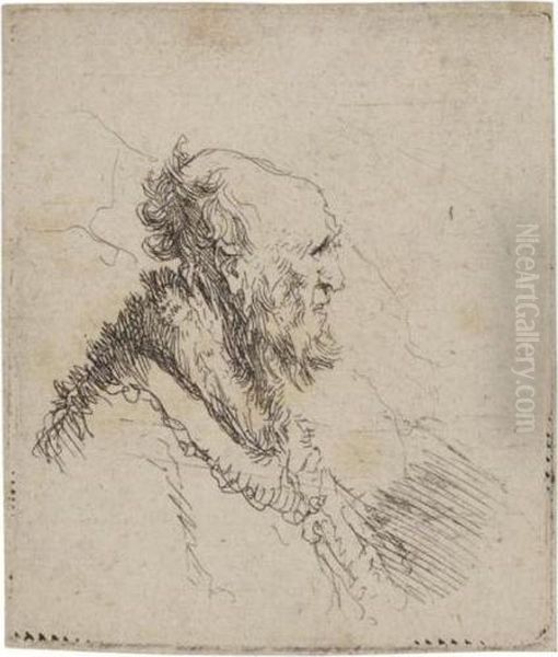 Bald Old Man With A Short Beard - view 1