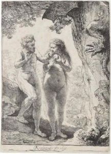 Adam And Eve (b., Holl.28; H.159; Bb.38-d)