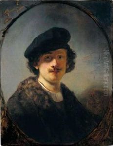 Self-portrait With Shaded Eyes by Harmenszoon van Rijn Rembrandt