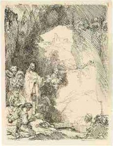 The Raising Of Lazarus (b., Holl.72; H.198; Bb.42-b) by Harmenszoon van Rijn Rembrandt