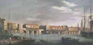 East side of Old London Bridge before 1760