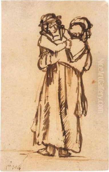 Woman Holding A Child - view 1