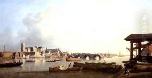 The Building of Westminster Bridge, 1749