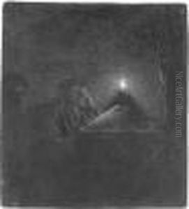 Student At A Table By Candlelight (b., Holl.148; H.202; Bb.42-6)