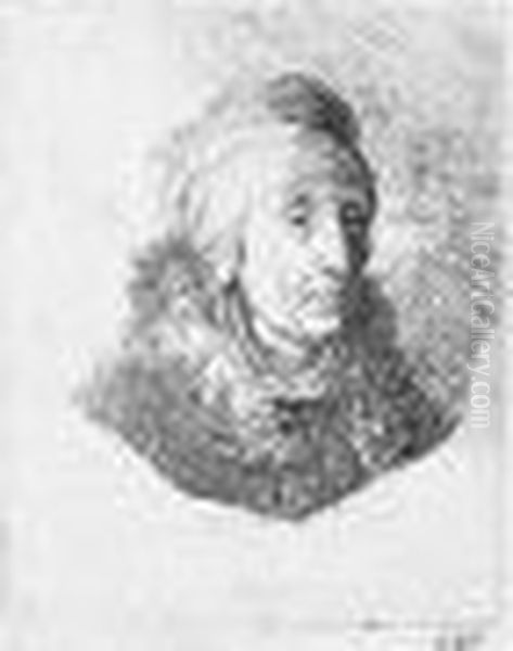 Woman With A High Headdress Bound Round The Chin (b., Holl.358; H.83; Bb.rej.75) - view 1