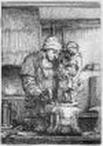 The Goldsmith (b., Holl.123; H.285; Bb.55-d) by Harmenszoon van Rijn Rembrandt