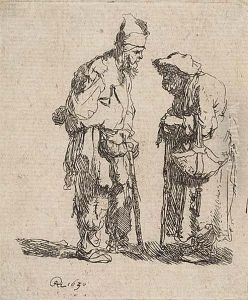 Beggar And Beggar Woman Conversing