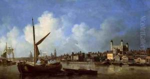 View of the River Thames, near the Tower of London