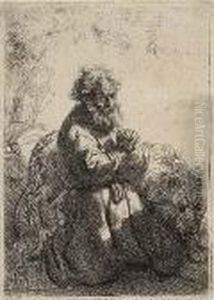St. Jerome In Prayer, Looking Down by Harmenszoon van Rijn Rembrandt
