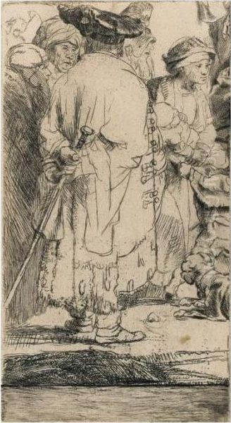 The Hundred Guilder Print: Left Fragment (b., Holl. 74; H. 236; Bb. 49-i) - view 1