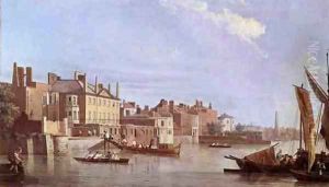 View downstream from Westminster Bridge, c.1774